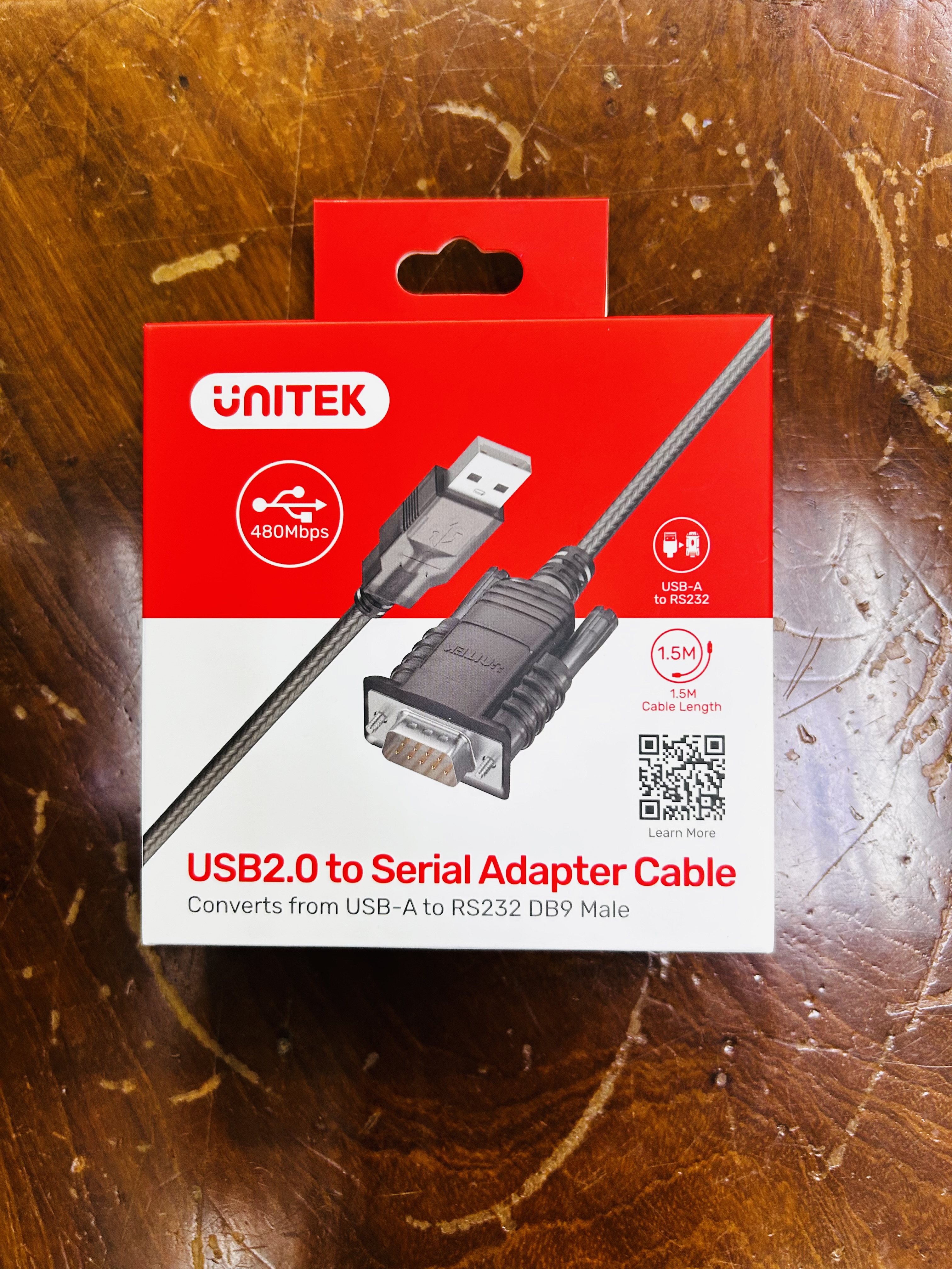 Unitek Y-108 USB2.0 to Serail Adapter Cable