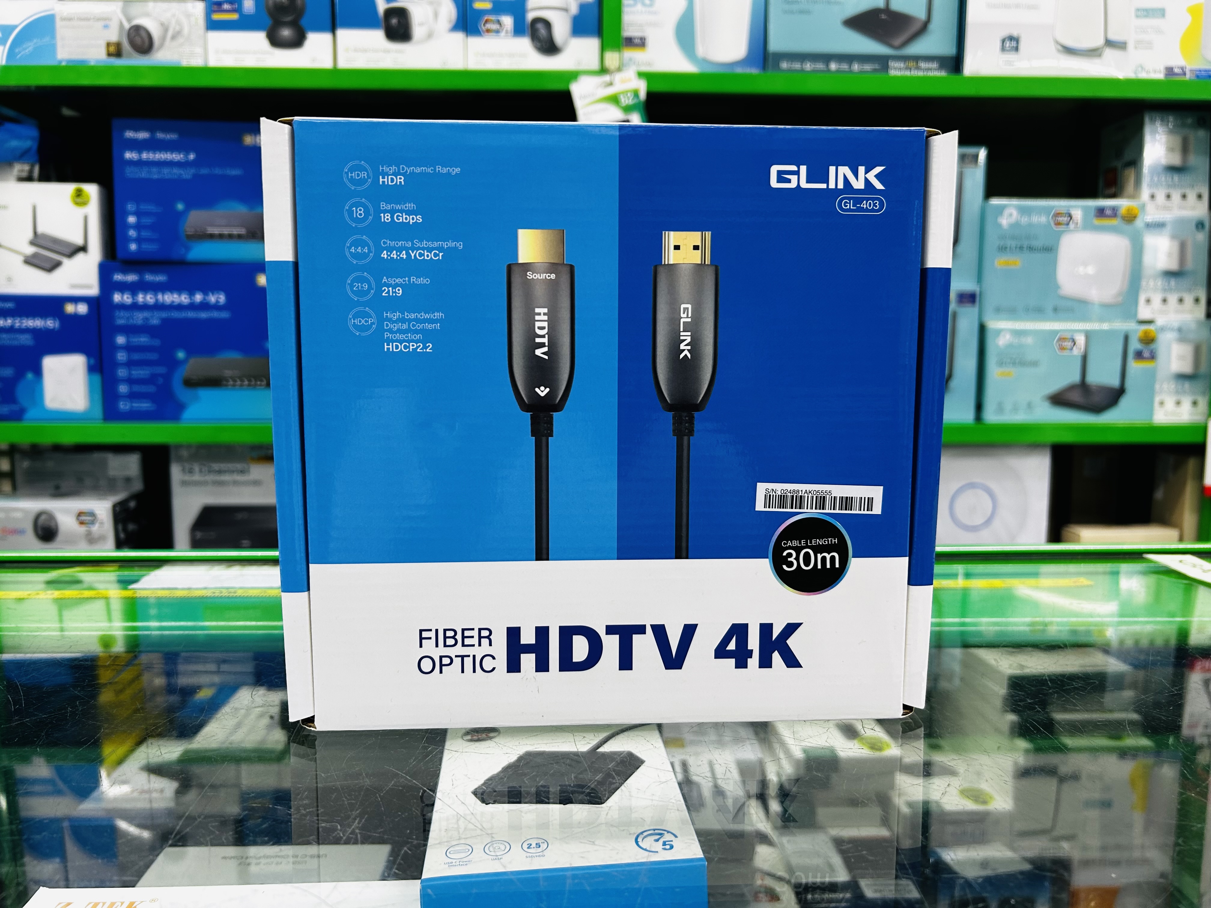 GLINK GL-403 HDMI Fiber 30m.สายไฟเบอร์ออฟติก รุ่น GL-403