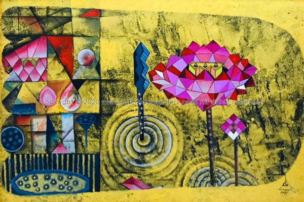 ผลงานศิลปะ "บัวสี่เหล่า"