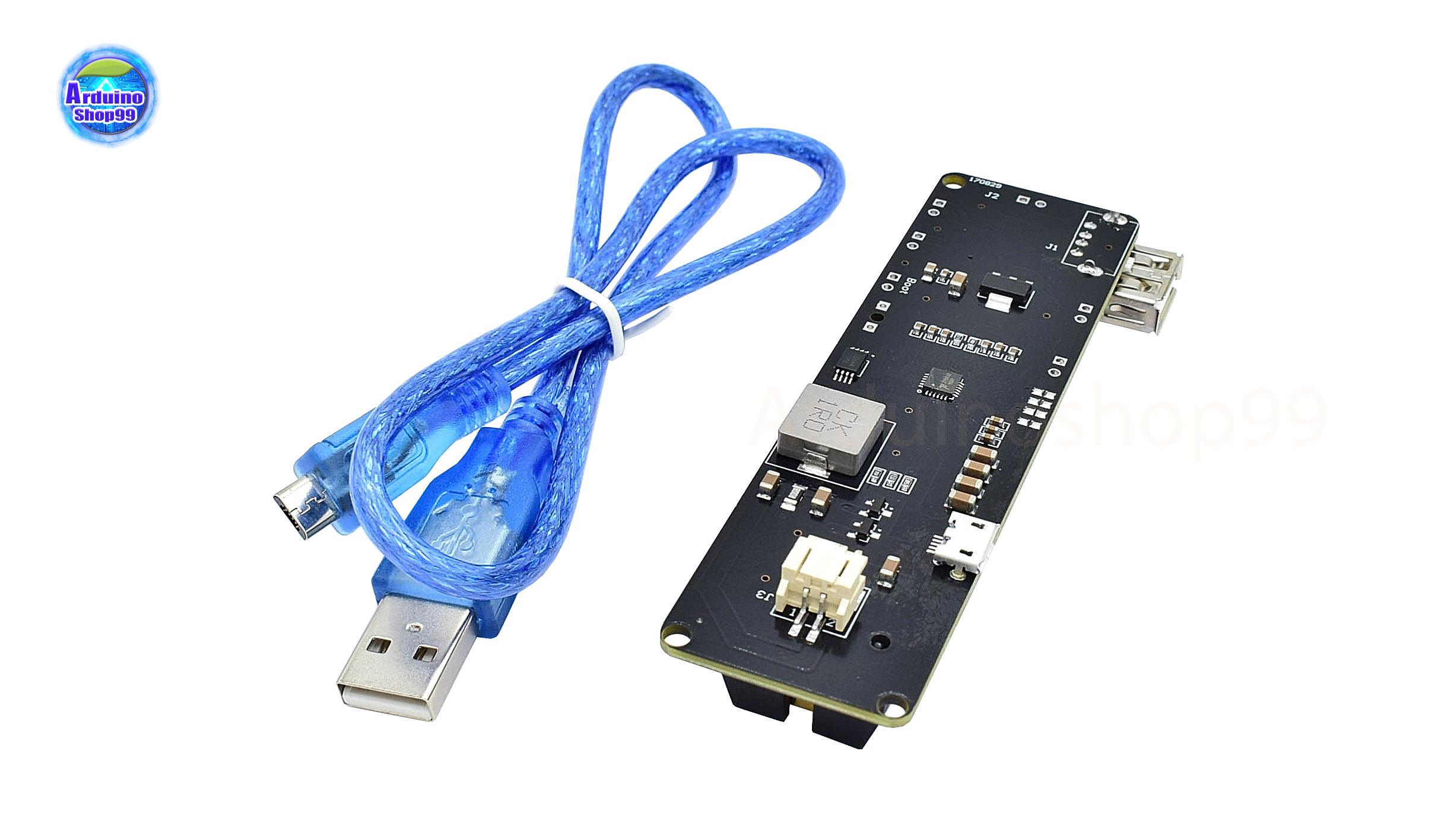 ESP32 18650 battery base battery protection overcharge and over discharge with USB2.0 socket