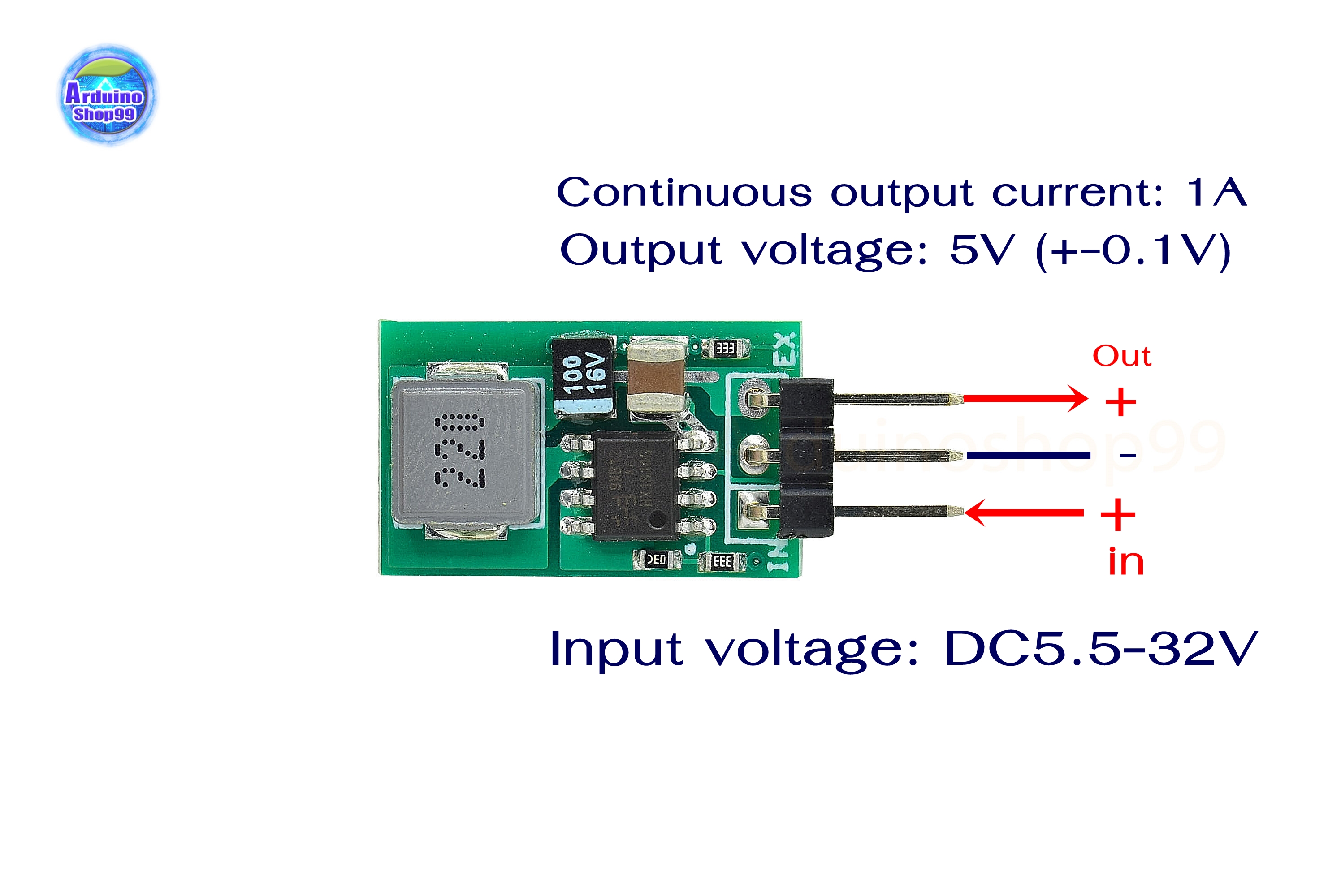 5V 1A Voltage Regulator Tube DC5.5-32V Input High Efficiency Replacement lm7805 (step-down)