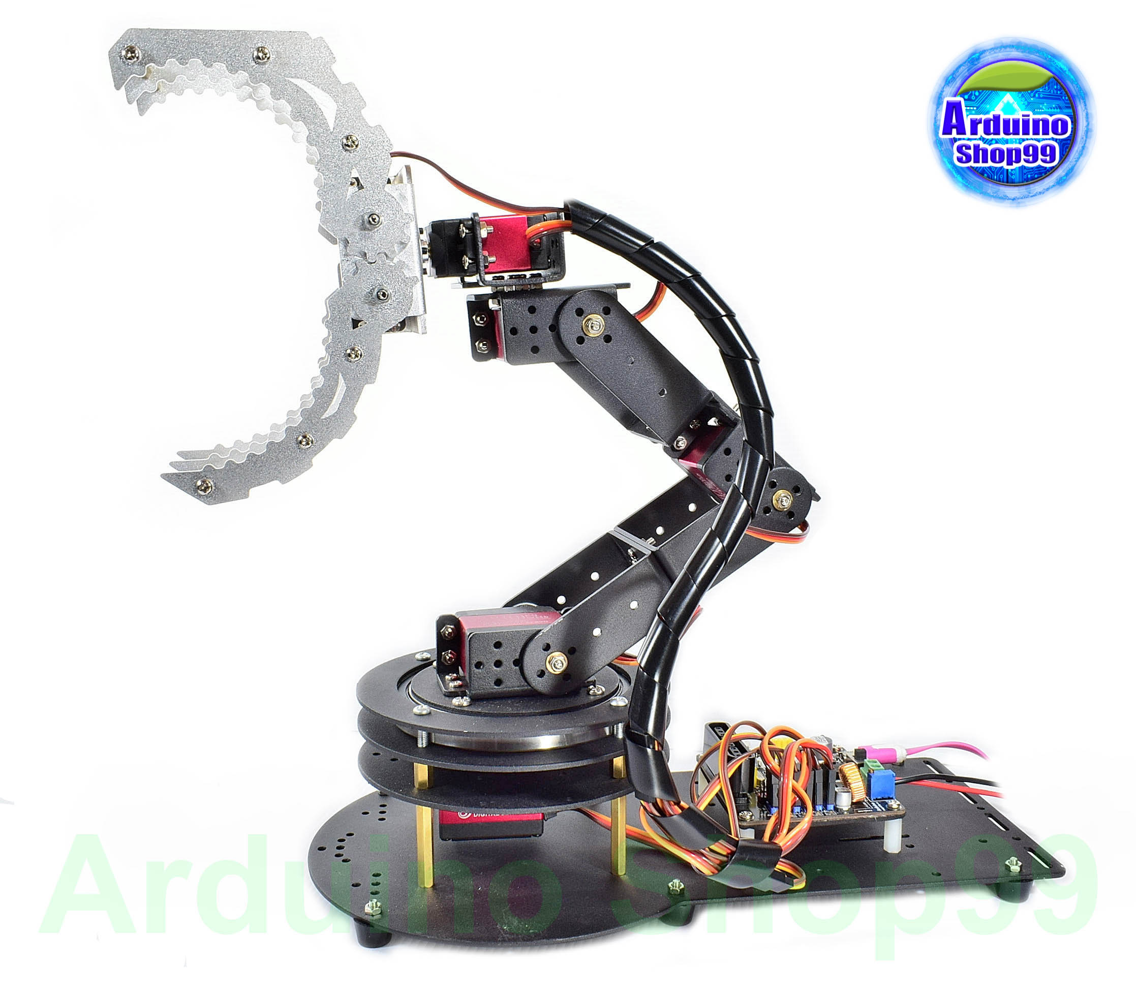 6DOF Robot Arm Kit + ( Gripper ปากคีบก้ามปู )