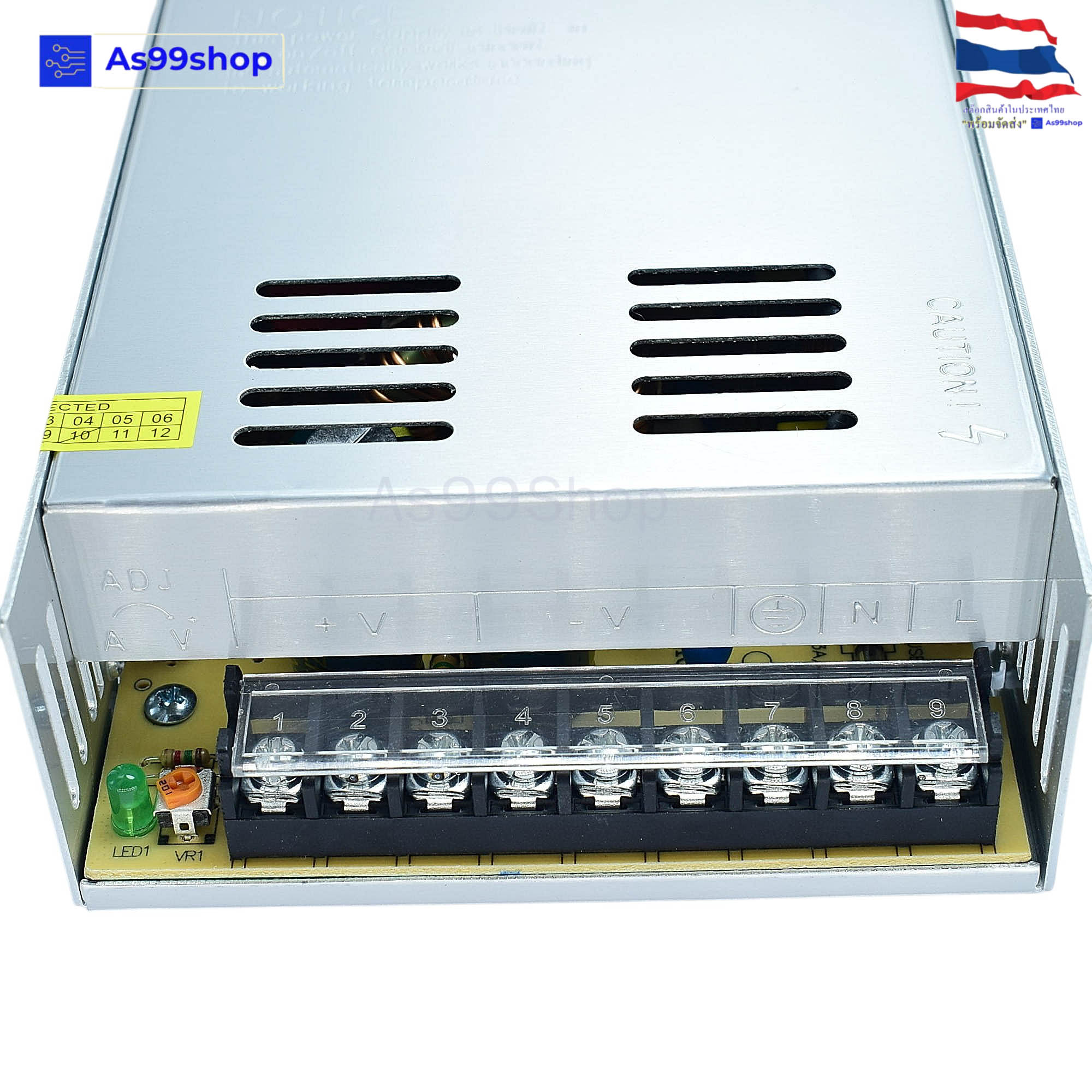24V 20A 500W สวิตชิ่งเพาเวอร์ซัพพลาย Switching Power Supply (สีเงิน) S-500-24