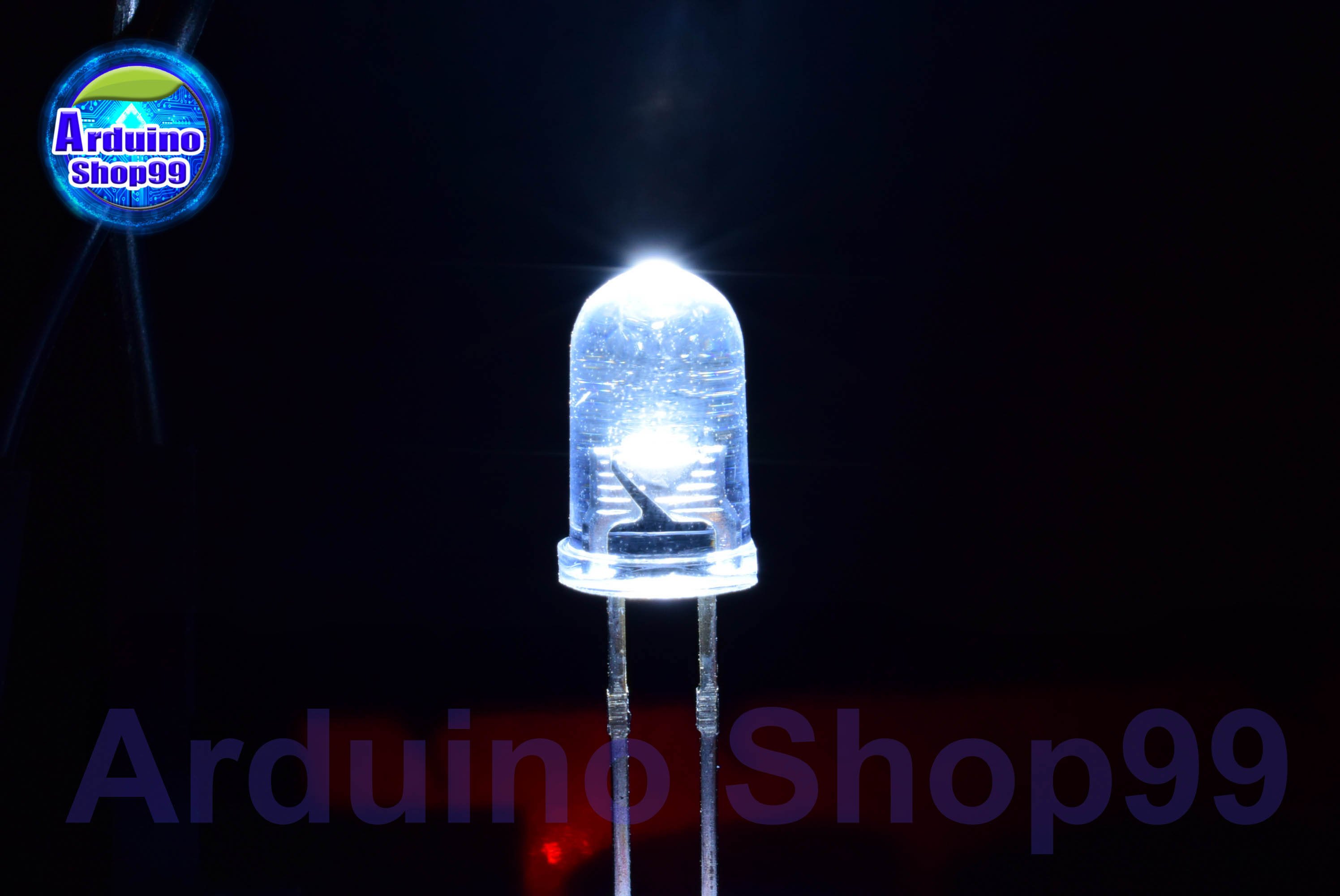 LED 5mm White 1 ชุด 20 ตัว