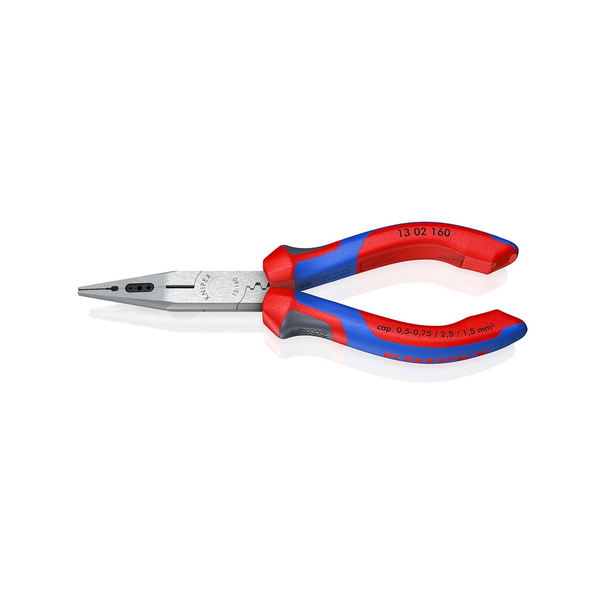 KNIPEX 13 02 160 คีมปากแหลมช่างไฟฟ้าอเนกประสงค์ 160mm