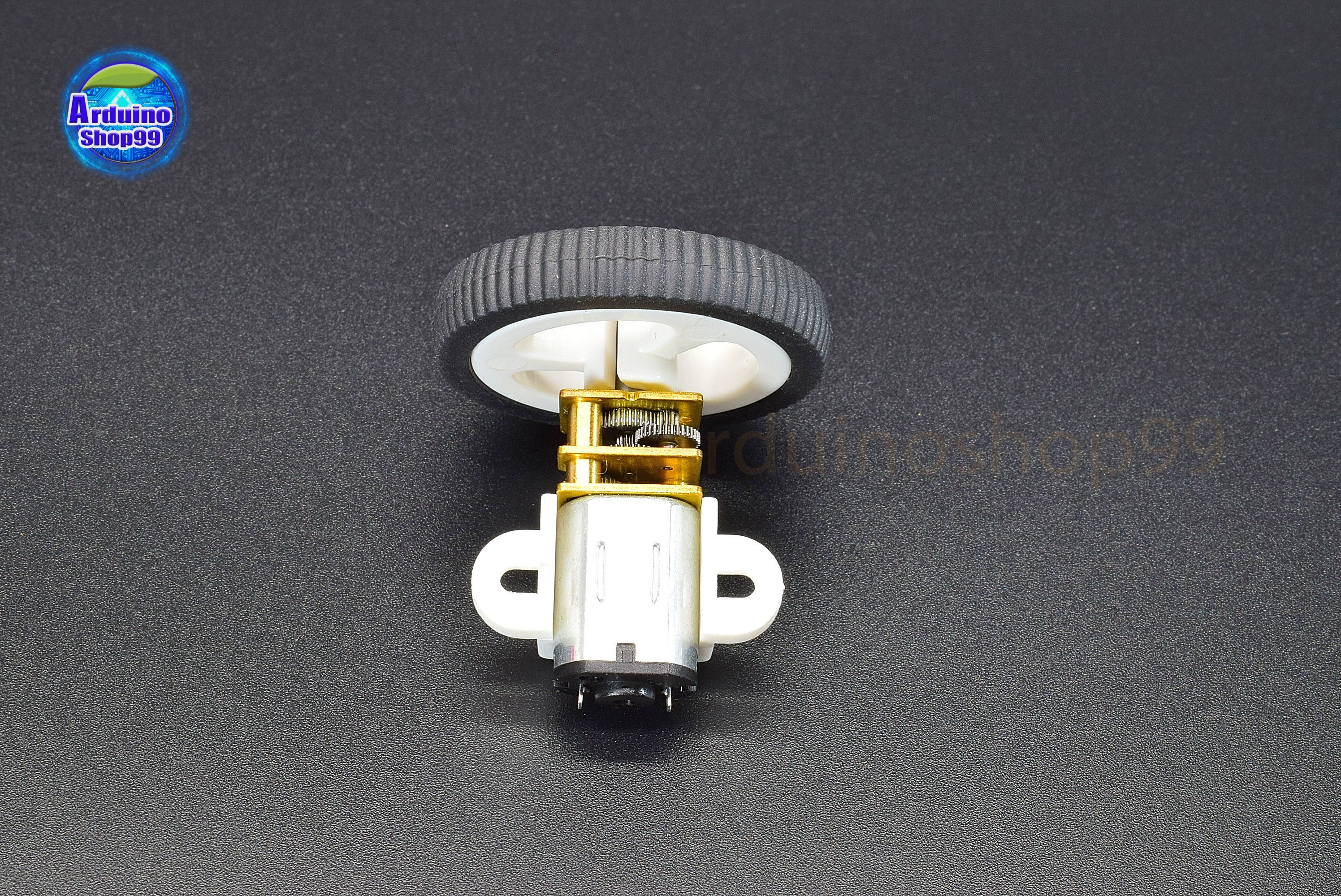 N20 3-6V 40RPM DC Micro Geared Box Electric Motor + ล้อยางเล็ก