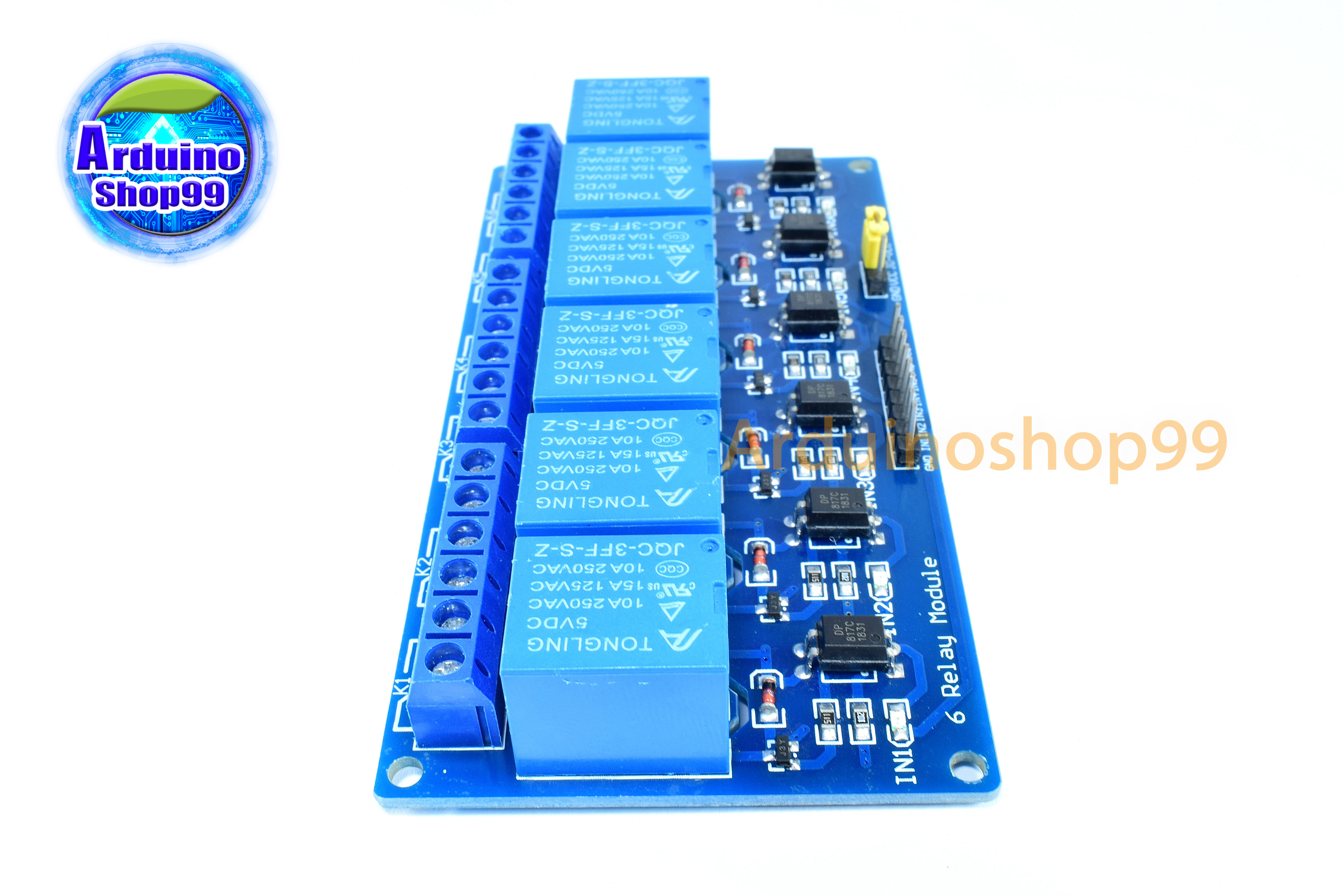 Relay 6 Channel 5V Relay Module With Optocoupler Protection Low Level Trigger