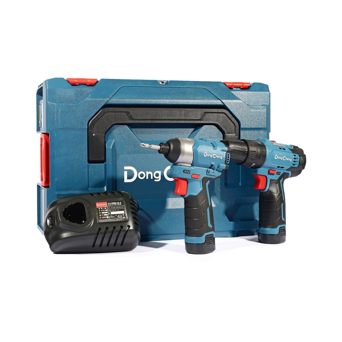 Dong Cheng DCKIT25-EK ชุด COMBO DCJZ23-10i สว่านกระแทก+DCPL04-8 DCPL04-8 ไขควงกระแทก 12V