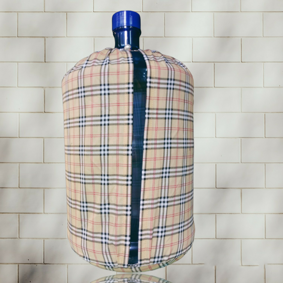 ผ้าBurberry ผ้าคลุม ถังน้ําดื่มpet 18.9 ที่กดน้ำถังขาวตู้กดน้ําร้อนน้ําเย็นตกแต่ง home office