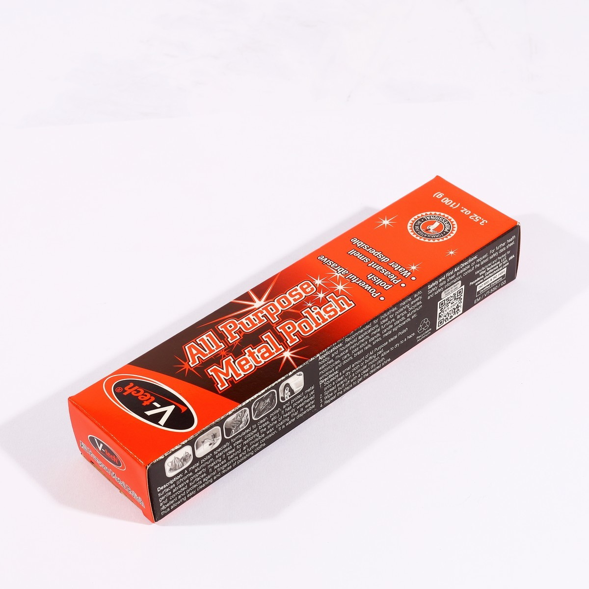 V-tech VT-550,VT-551 น้ำยาขัดเงาโลหะสีขาว 100g, 30g