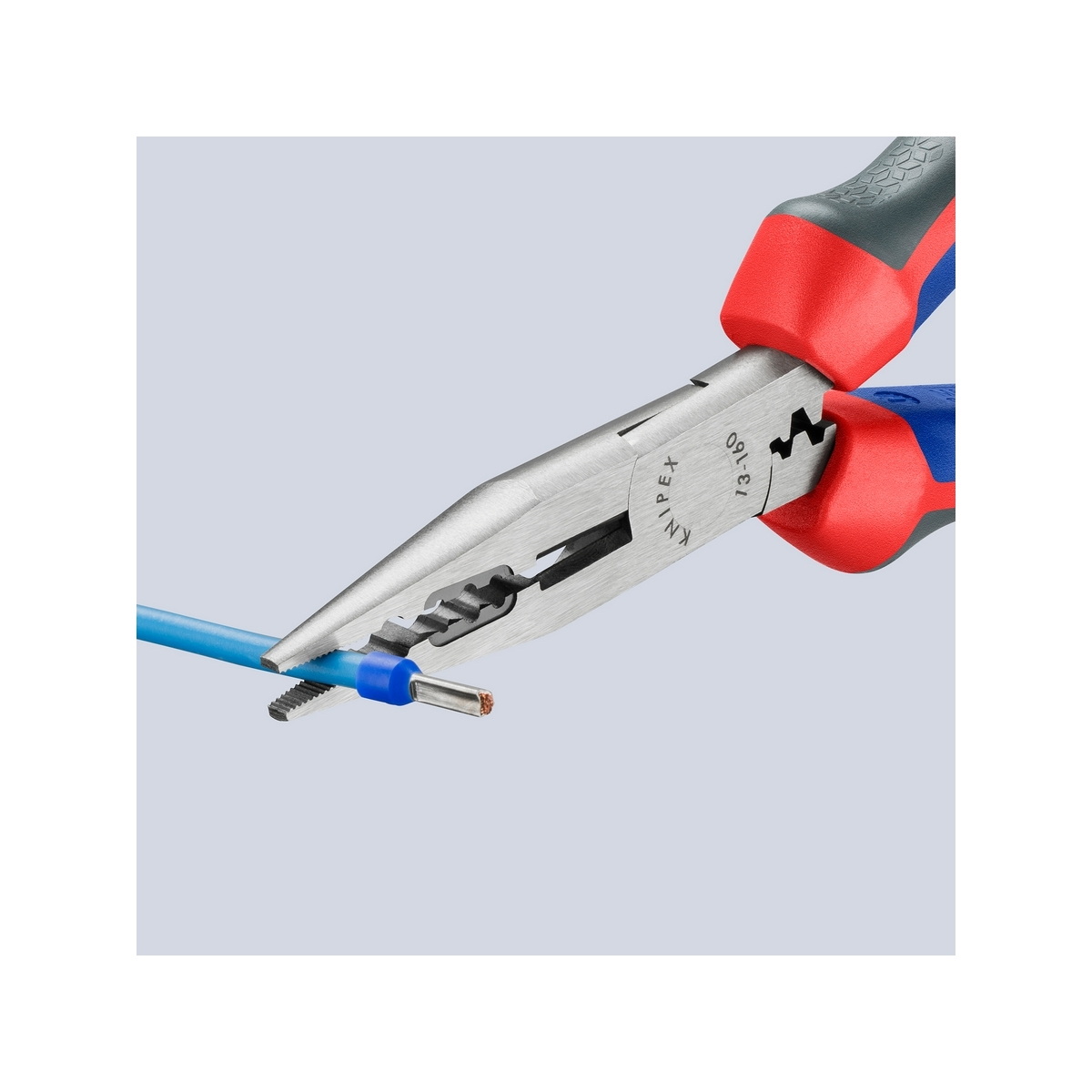 KNIPEX 13 02 160 คีมปากแหลมช่างไฟฟ้าอเนกประสงค์ 160mm