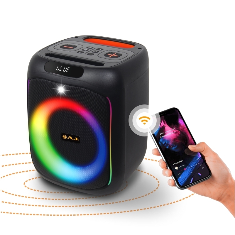 AJ ลำโพงบลูทูธ รุ่น X65 กำลังขับ 60วัตต์ แถมไมค์ลอย ลำโพงพกพา รับประกัน 1 ปี Bluetooth speaker 60W