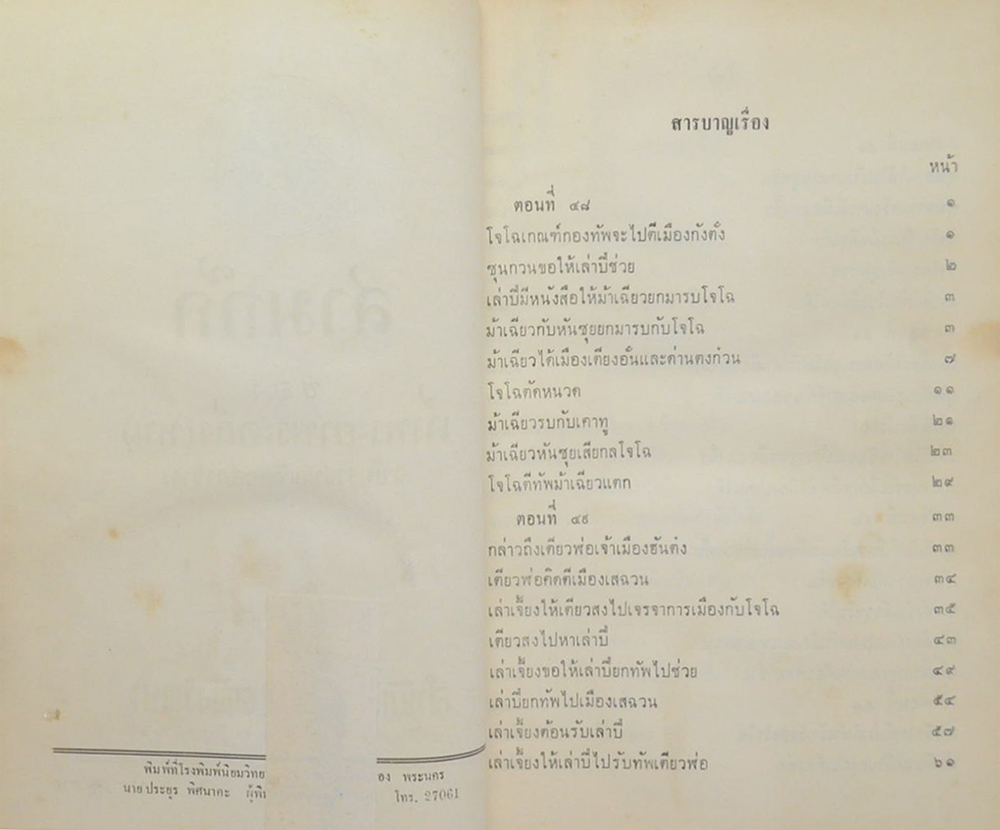 สามก๊ก ฉบับเจ้าพระยาพระคลัง(หน) (เล่ม 1-2 / ขายตามสภาพ)