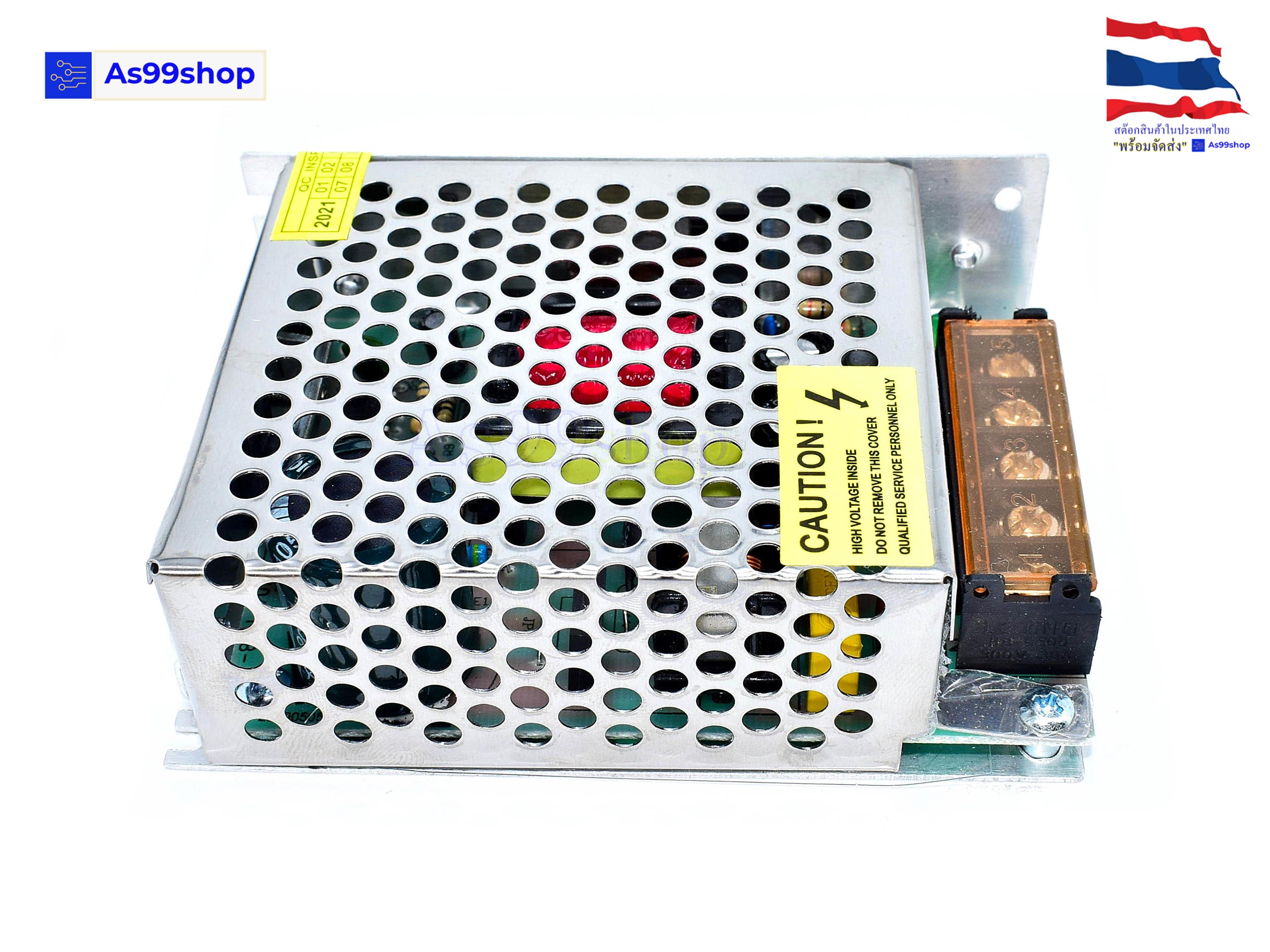 สวิตชิ่งเพาเวอร์ซัพพลาย Switching Power Supply 24V 2.5A 60W(สีเงิน) S-60-24