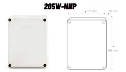 NANO กล่องพลาสติกกันน้ำ กล่องกันน้ำ ขนาด 6*8*4 นื้ว รุ่น 205W-NNP สีขาว นาโนพลัส