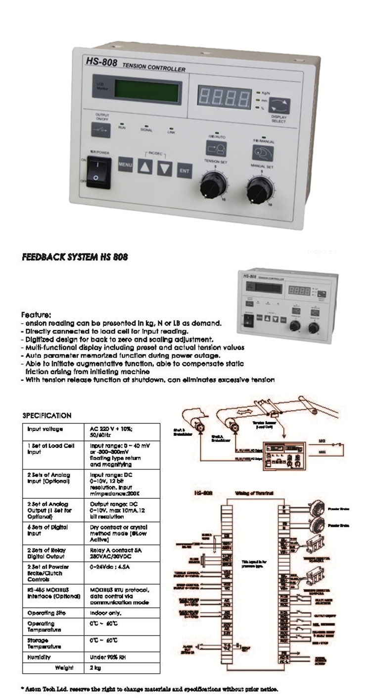 Tension Controller - Tension Controller / Feedback System HS 808