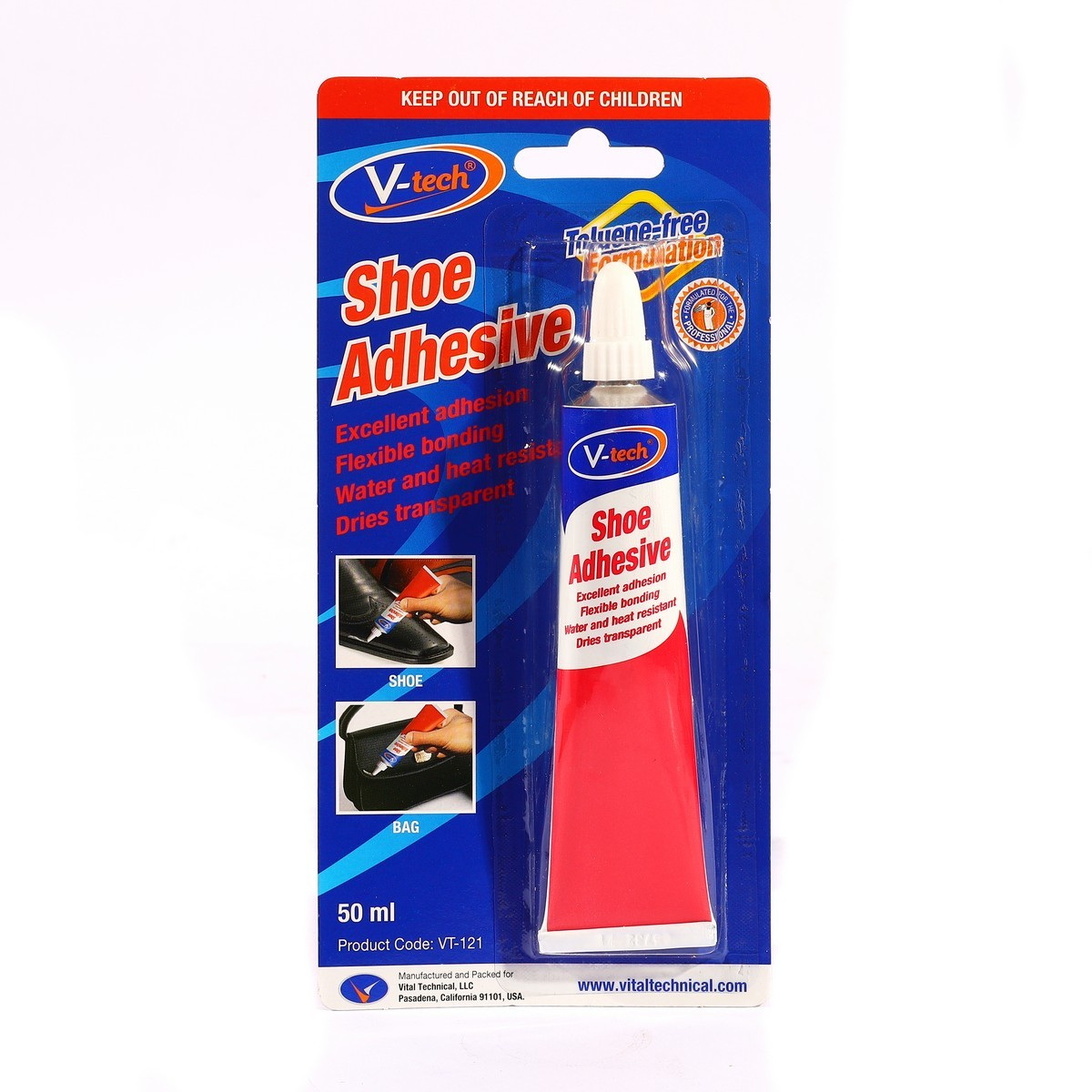 V-tech VT-121C กาวทารองเท้า 50ml สีใส