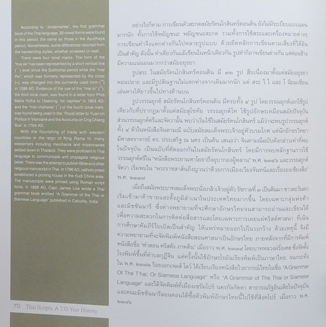 พัฒนาการของอักษรไทย (ภาษาไทย-อังกฤษ)