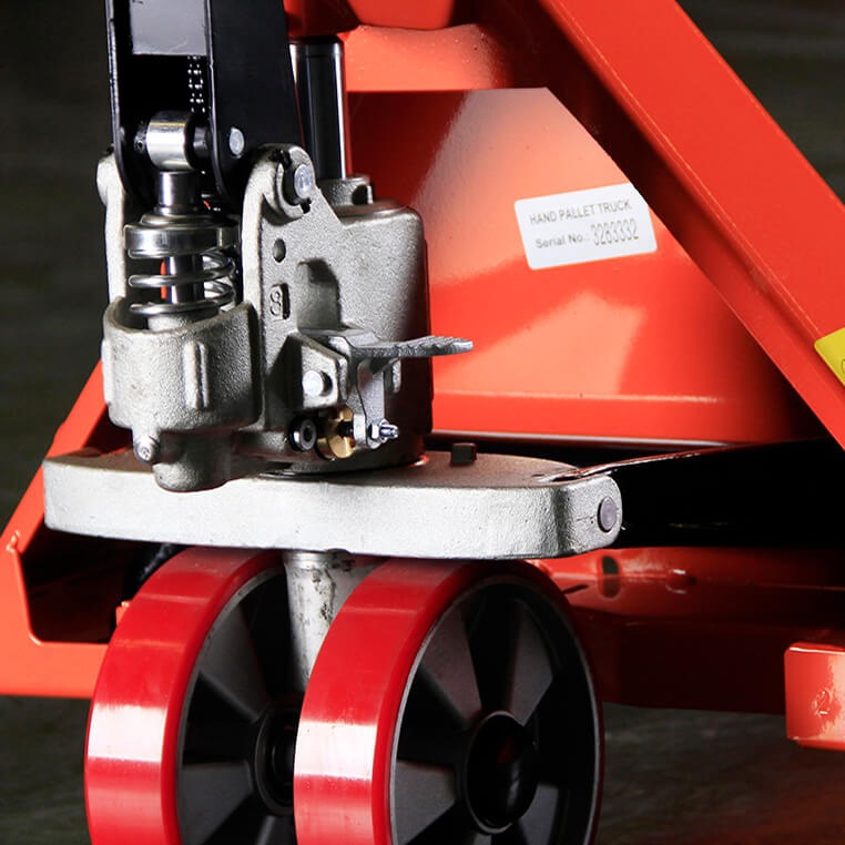 PTU255 รถลากพาเลท 2.5Ton 520x1150mm PU (หน้าแคบ)