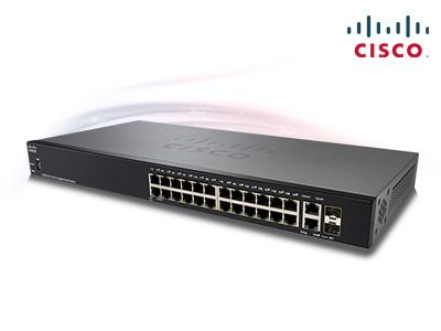 Cisco SG250 26 Port Standard SET Cisco SG250-26-K9-EU Gigabit Smart Switch (24*10/100/1000 + 2*Gig Combo SFP)