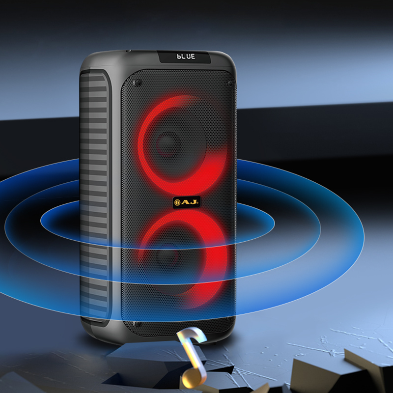 AJ X521 ลำโพงบลูทูธ 80วัตต์ เบสเเน่น เสียงดี มีไฟ LED แถมฟรี!ไมค์ลอยเเละอุปกรณ์ครบชุด รับประกัน 1 ปี
