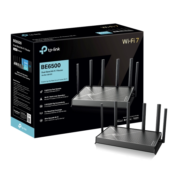 Archer BE400 BE6500 Dual-Band Wi-Fi 7 Router