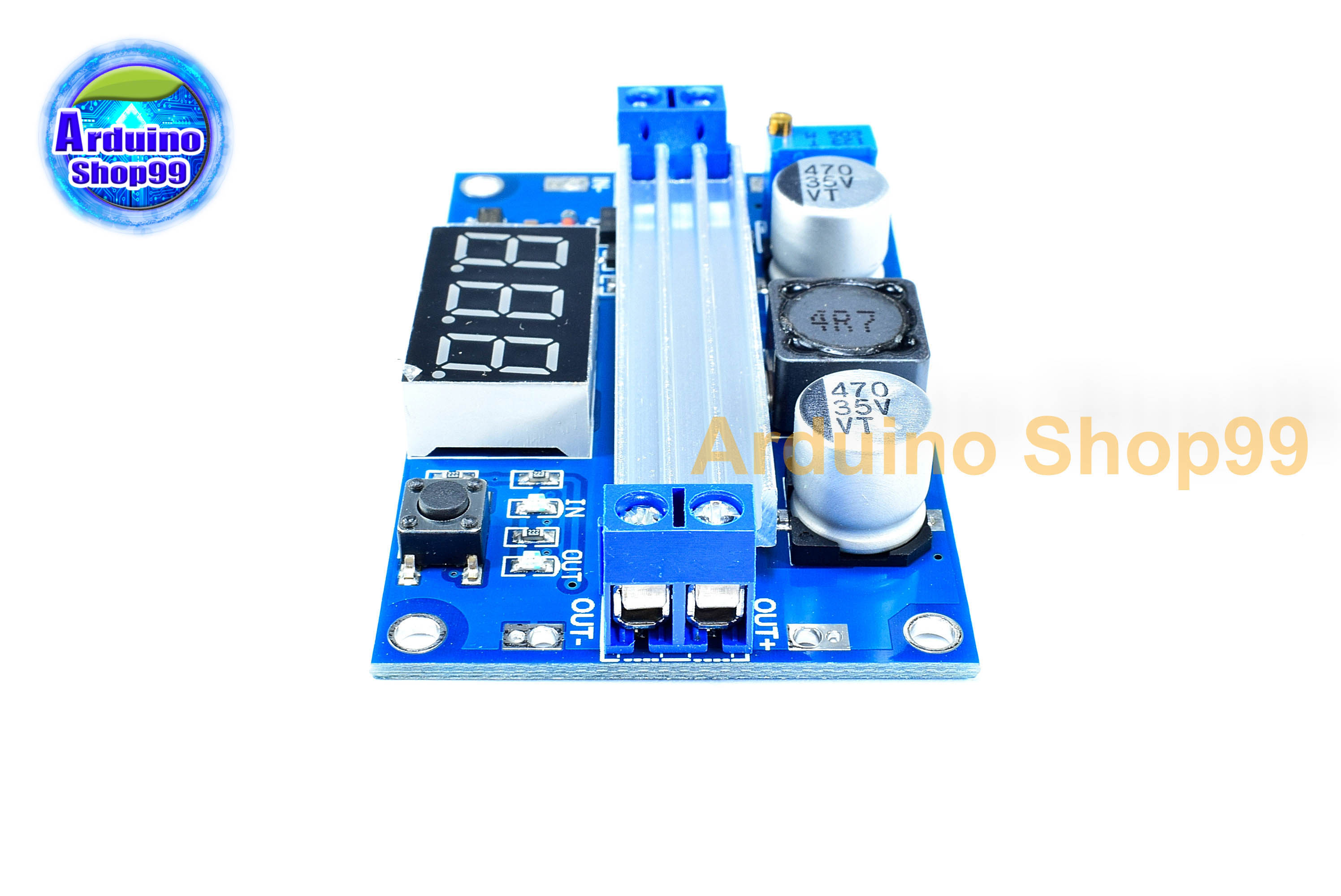 DC-DC high power adjustable boost module 3.0~35V liter 3.5~35V 100W with digital voltmeter(step up)