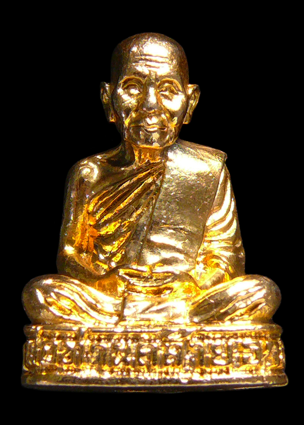 พ่อท่านคล้าย วาจาสิทธิ์ พระรูปเหมือนอุดกริ่ง ออกวัดธาตุน้อย จ.นครศรีฯ กะไหล่ทองเดิม