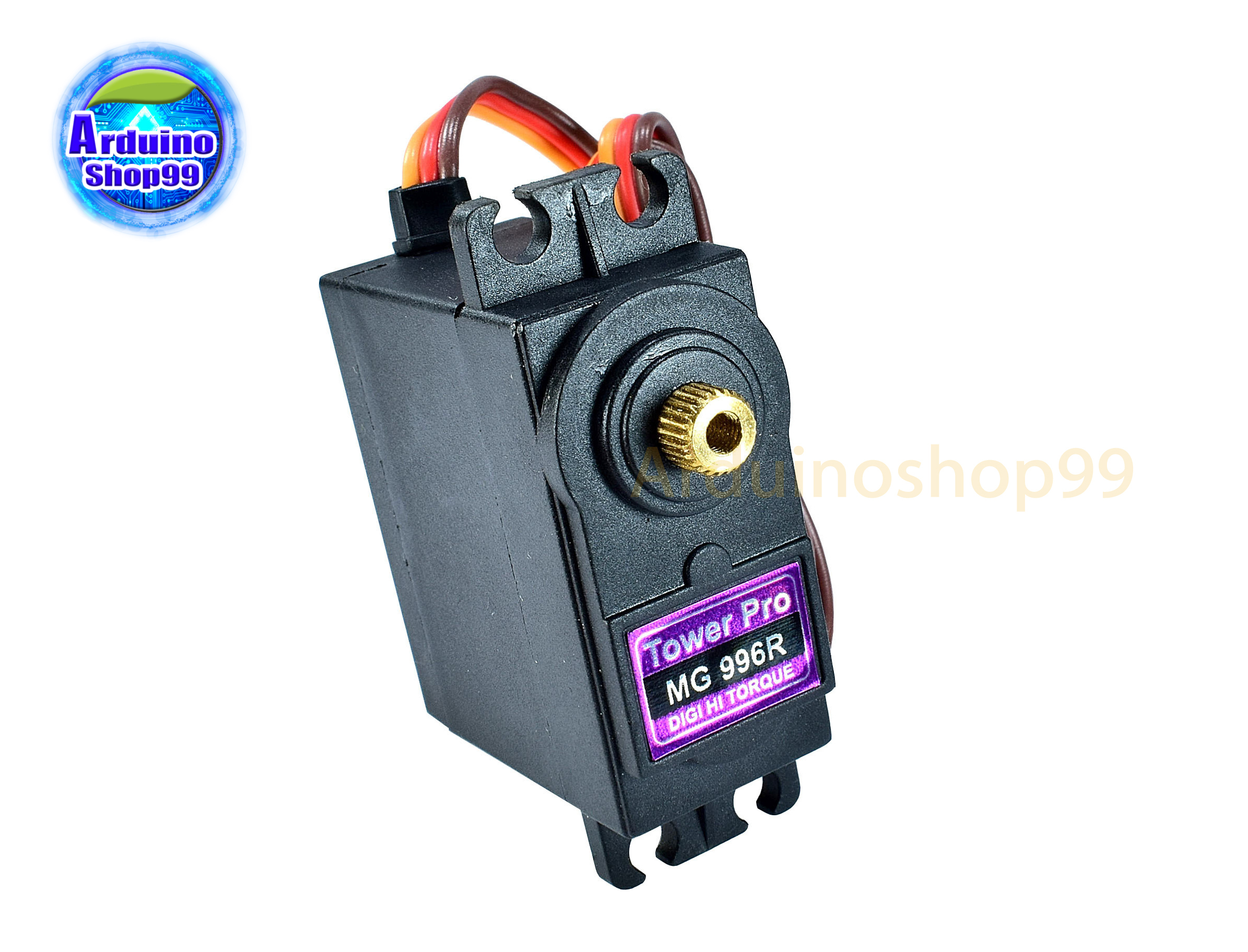 MG996R เซอร์โว หมุนได้ 0-180 องศา แรงบิด 13 kg/cm เฟืองโลหะ