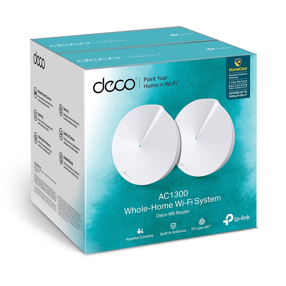 AC1300 Whole Home Mesh Wi-Fi System Deco M5(2-pack)