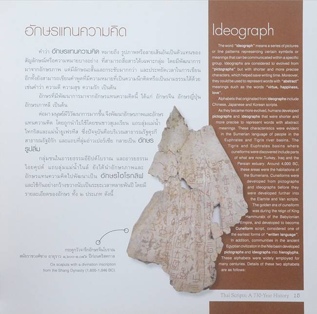 พัฒนาการของอักษรไทย (ภาษาไทย-อังกฤษ)