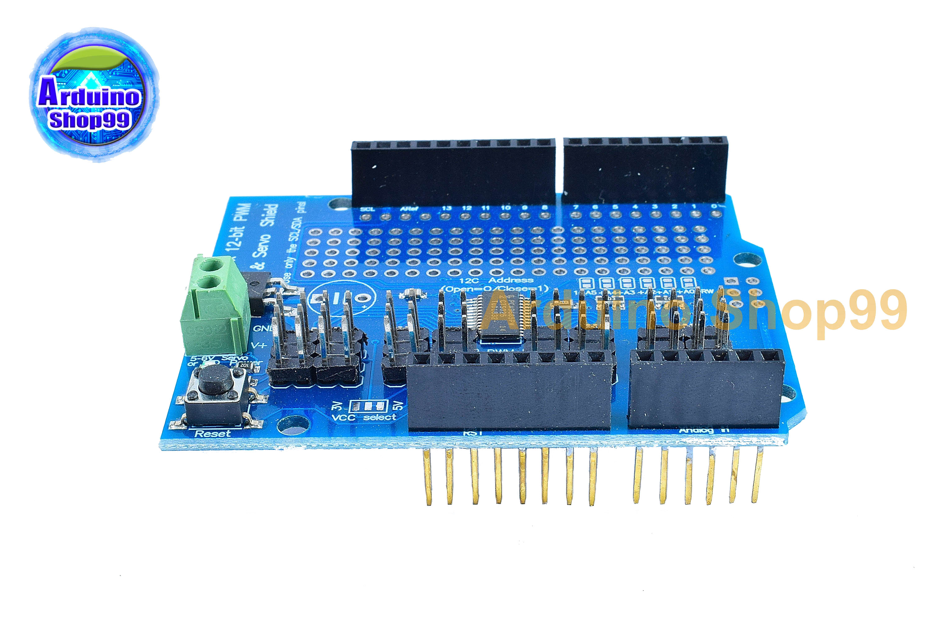 16-Channel 12-bit PWM/Servo Shield 16-way servo drive module