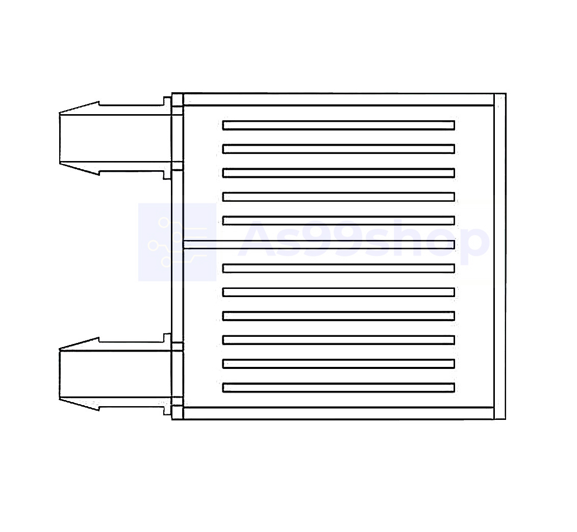 40*80*12 Aluminum Water Cooling Block Radiator Heatsink (อลูมิเนียมบล็อกฟ้า)