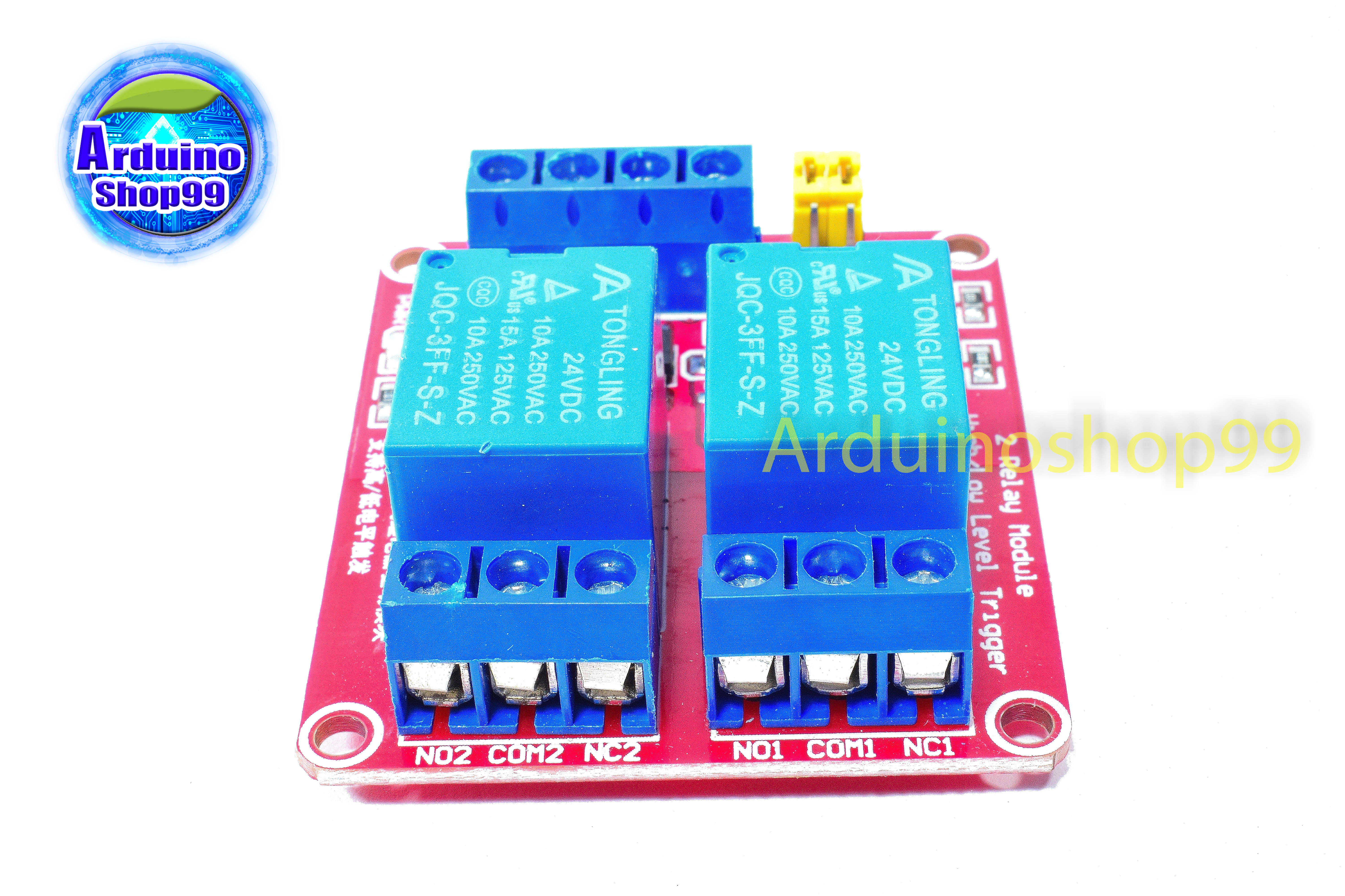 Relay 24v 2 Channel 10A 250V แบบ Active High/Low