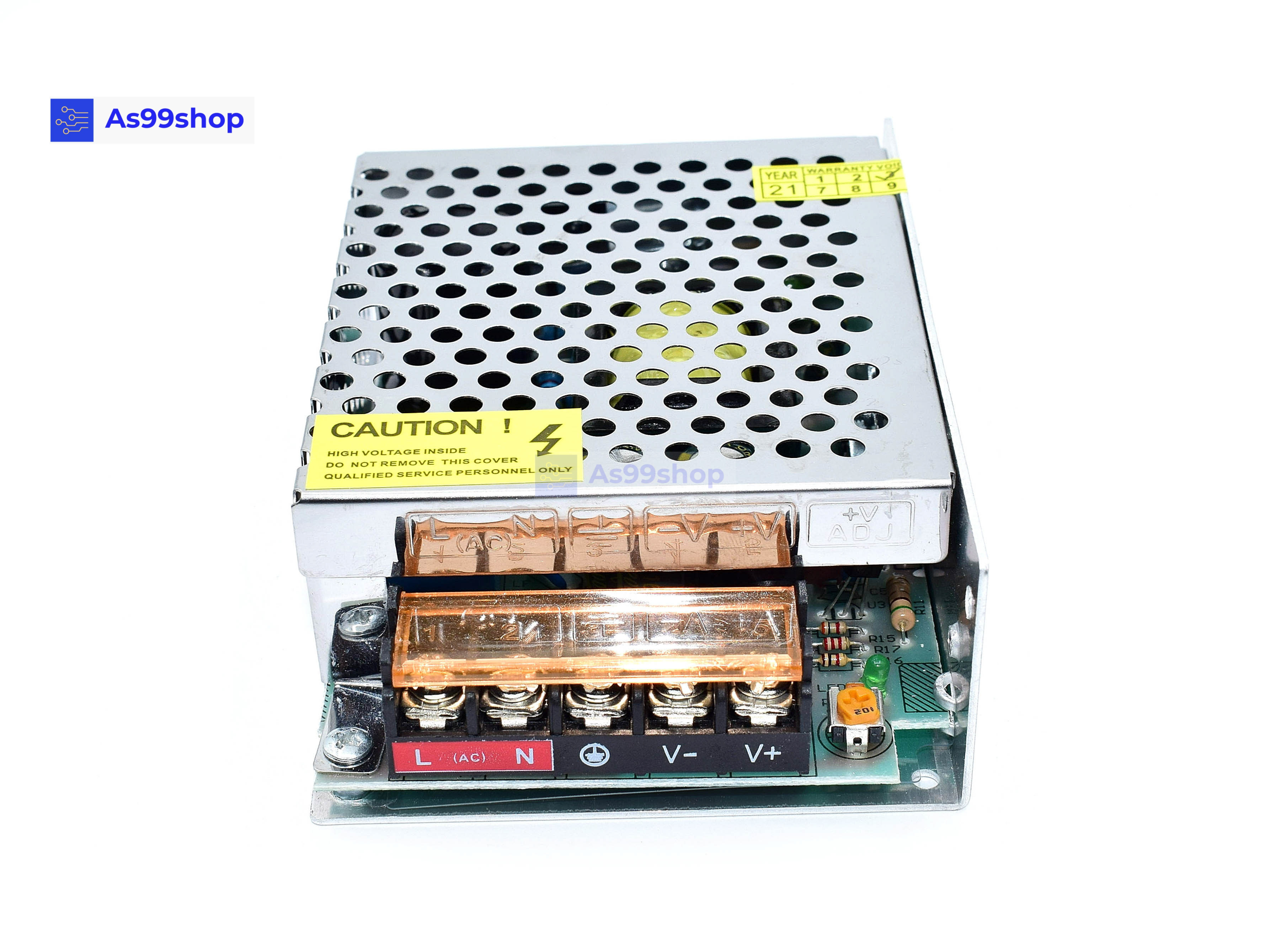 Switching Power Supply สวิตชิ่งเพาเวอร์ซัพพลาย 5V 8A 40W(สีเงิน) S-40-5