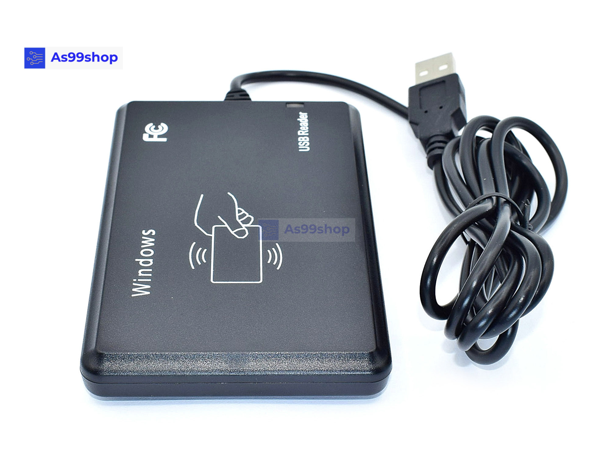 เครื่องอ่านบัตร 125Khz USB ID Card Reader รุ่น TK4100/EM4100 อ่านบัตรคีย์การ์ด พวงกุญแจ RFID (รองรับ Windows)(แบบสายติดตัวเครื่อง)