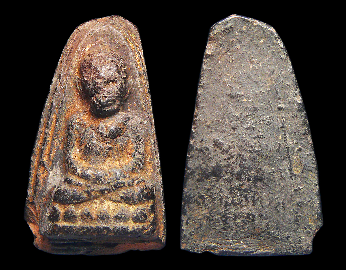 หลวงปู่ทวดเนื้อดินเผา ปี2513(ผสมผงว่านหลวงปู่ทวด ปี2497) พระครูใบฎีกาขาว เจ้าอาวาสองค์ถัดจากหลวงปู่ทิมจัดสร้าง (No.1)