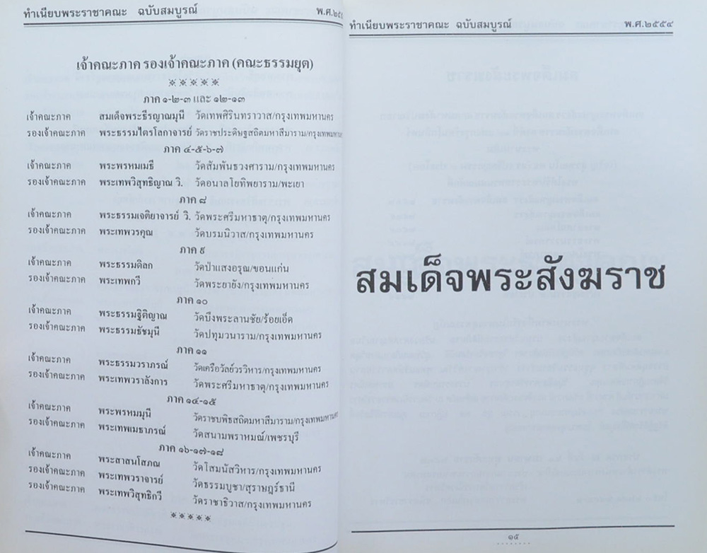 ทำเนียบพระราชาคณะ ฉบับสมบูรณ์ พ.ศ. 2554