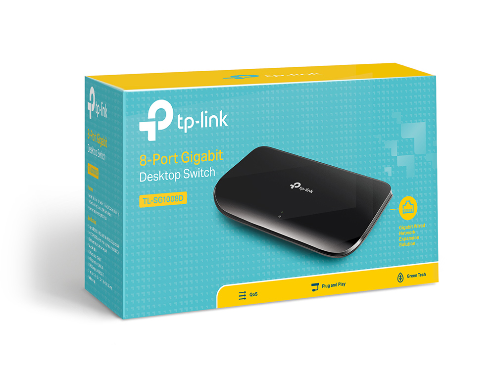 TP-Link TP-Link Gigabit Switching Hub TP-LINK (TL-SG1008D) 8 Port (Limited Lifetime) TL-SG1008D