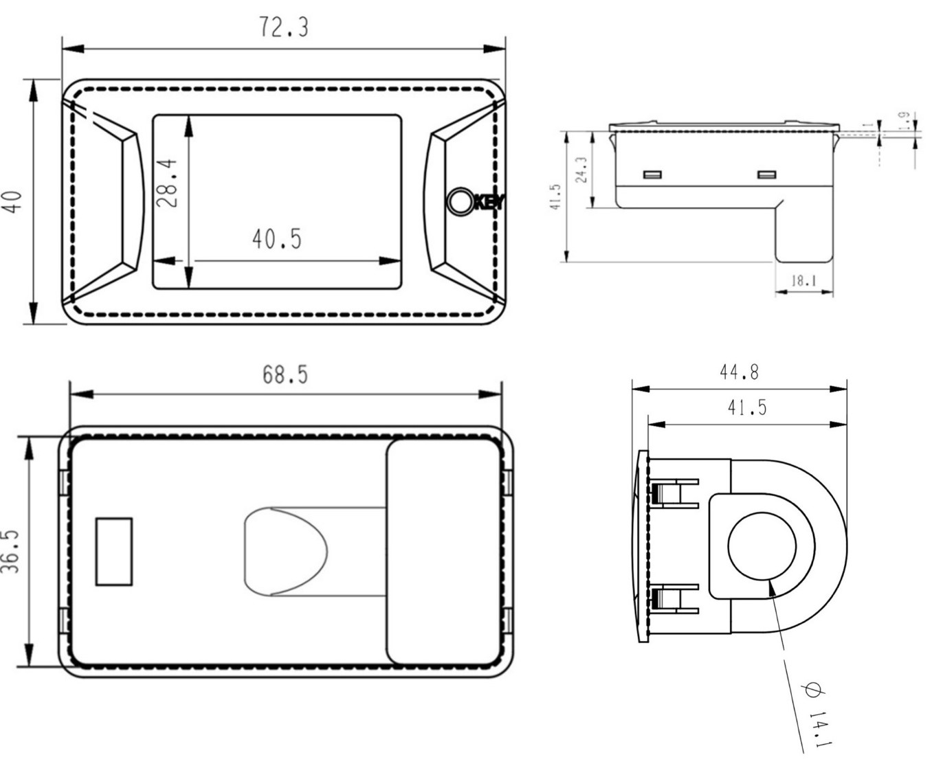 PZEM-026 AC มิเตอร์ดิจิตอล 0-100A 40-400V แสดง โวลท์ แอมป์ มี CT ในตัว รุ่น PZEM-026-AC