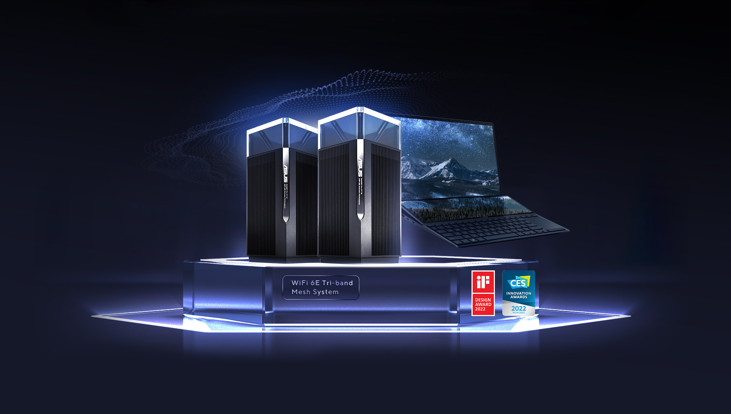MESH WI-FI (เครือข่ายไวไฟ) ASUS ZENWIFI PRO ET12 - WHOLE-HOME MESH WIRELESS AXE11000 TRI-BAND WI-FI 6E (PACK 2)