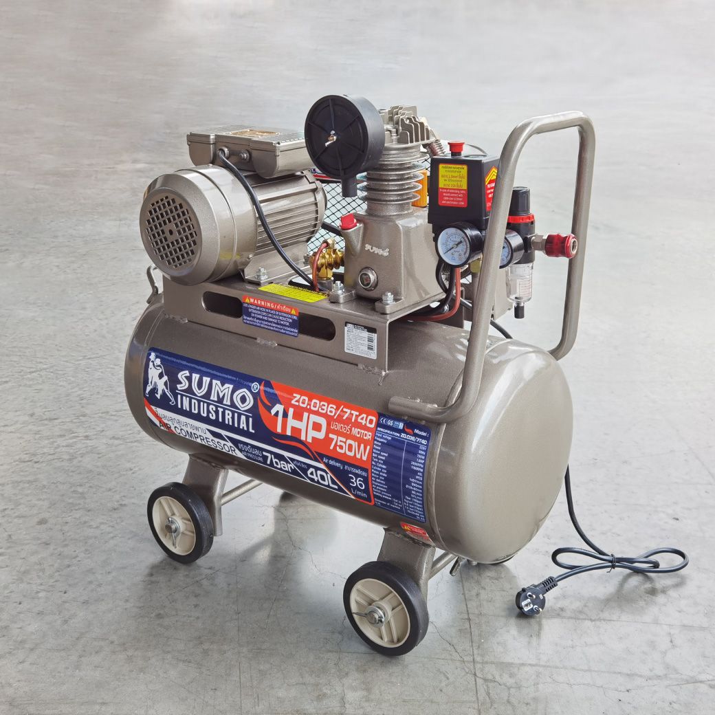 SUMO Z0.036/7T40 ปั๊มลมสายพาน 40L 1HP/220V