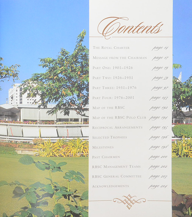 CELEBRATING 100 YEARS THE ROYAL BANGKOK SPORTS CLUB