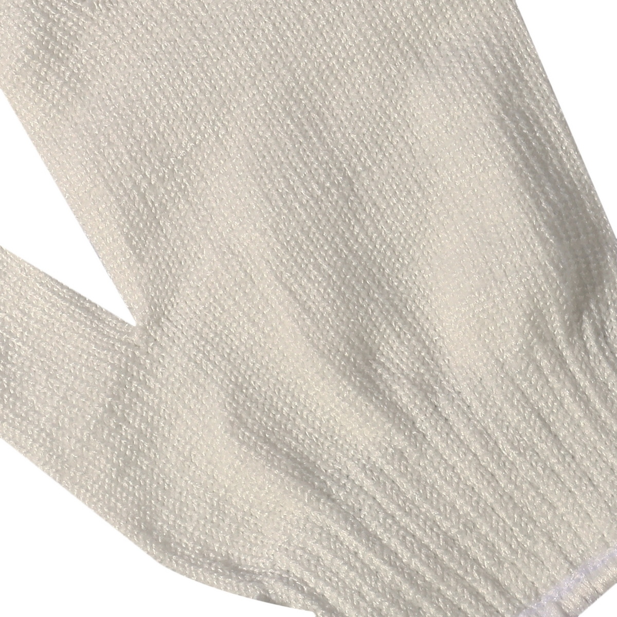 ถุงมือผ้า โพลีเอสเตอร์ สีขาว ขอบขาว ฟรีไซส์