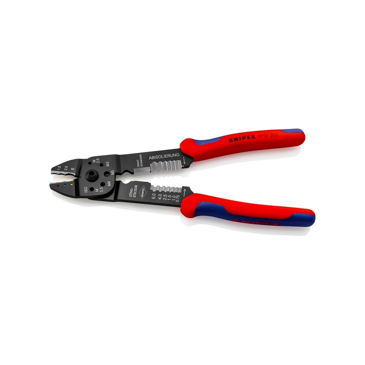 KNIPEX 97 21 215 คีมย้ำหางปลาหุ้มฉนวน