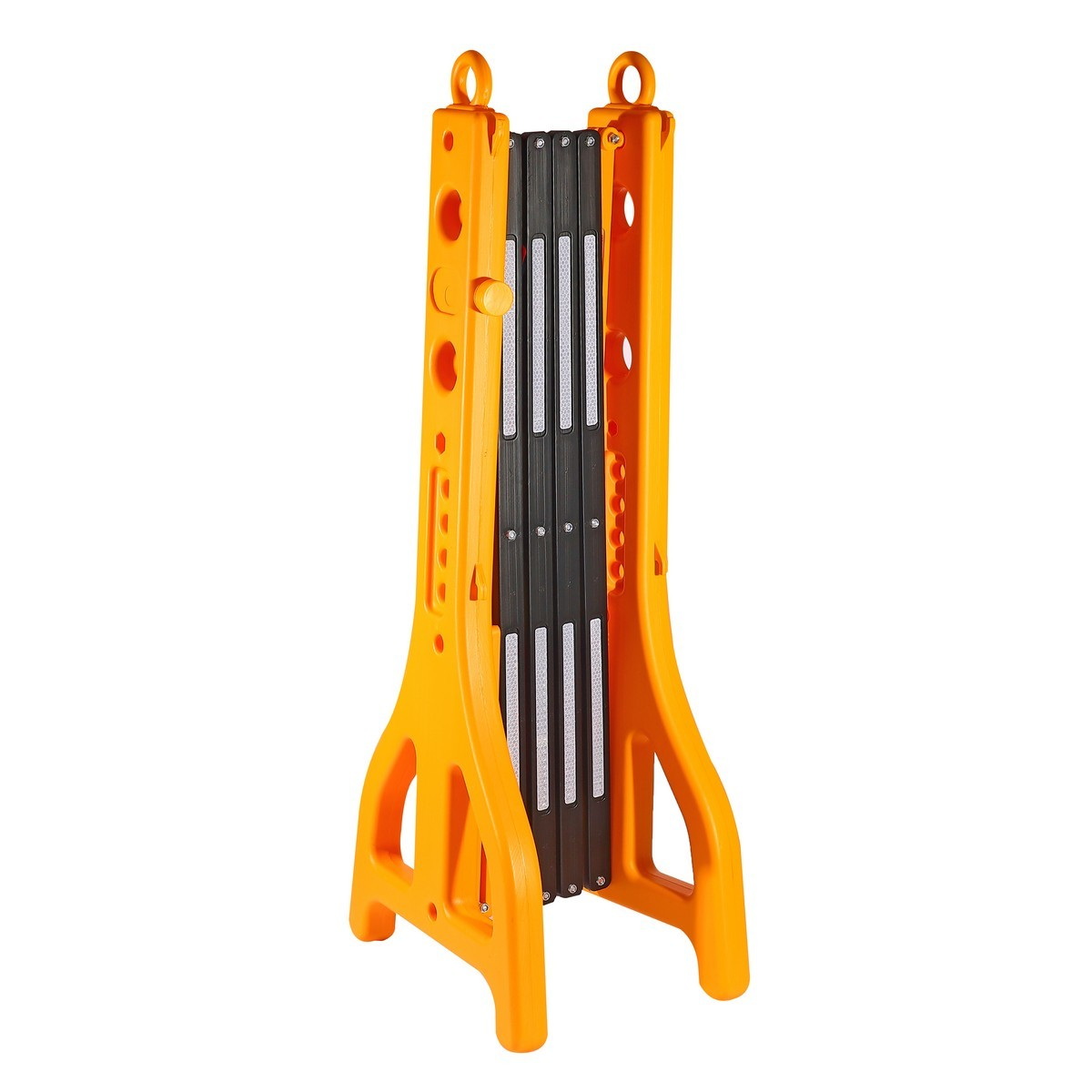 POLO แผงกั้นจราจรพลาสติกยืดหดได้สีเหลือง 96cm