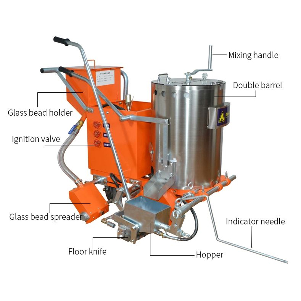 OKURA D-OK-RLP15 เครื่องตีเส้นจราจร แบบรถเข็น