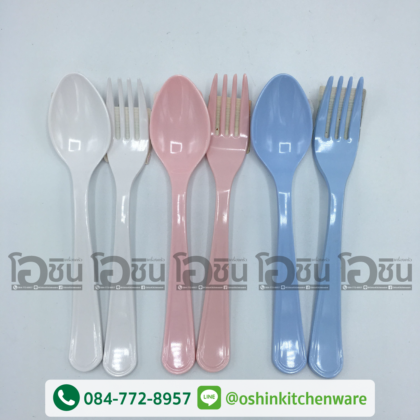 ช้อนส้อมเด็ก เมลามีน (SP357/F357) ตราซุปเปอร์แวร์ (ราคาต่อ1คู่)