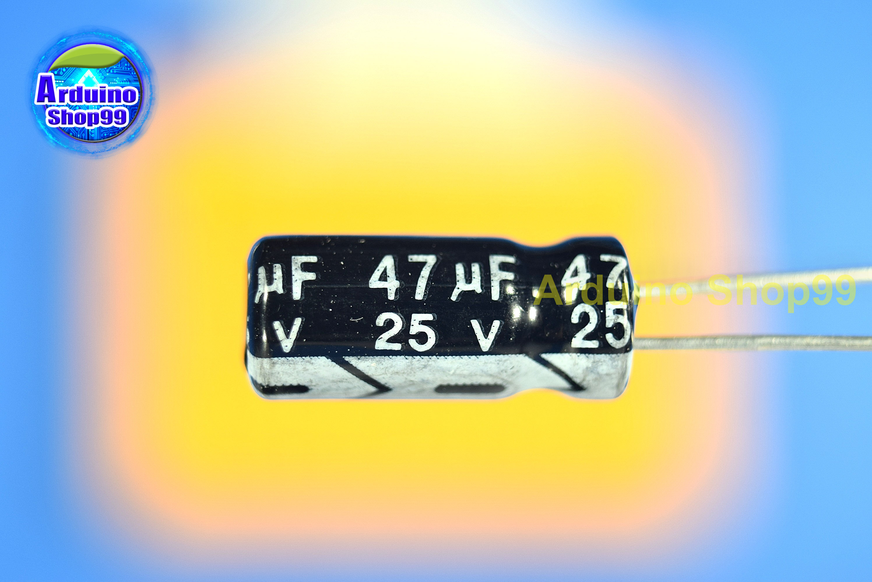 47uf 25V capacitor electrolytic(1 ชุด 10 ตัว)