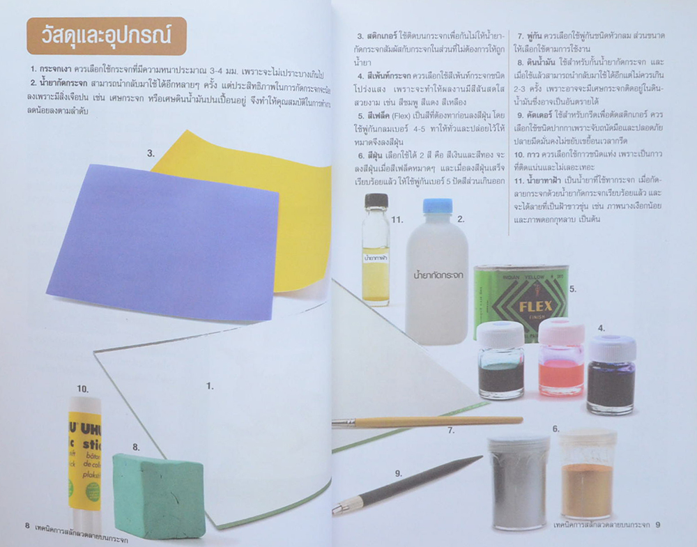 เทคนิคการสลักลวดลายกระจก